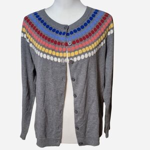 Talbots LP Colorful office casual preppy corp petite button up cardigan sweater